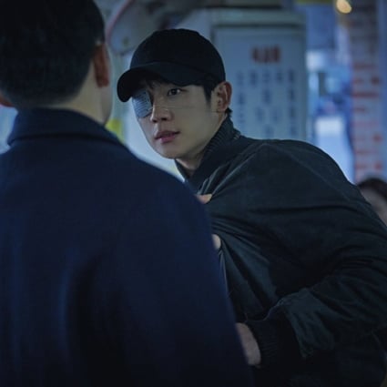 Jung Hae-in (right) as Ha Dong-soo in a still from Connect. Japanese filmmaker Takashi Miike’s gruesome and thoroughly entertaining thriller breathes life into outworn K-drama themes through excellent cinematography and black humour.
