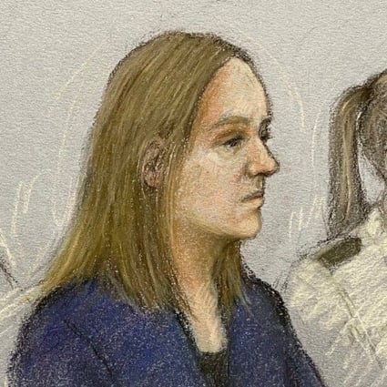 A courtroom sketch shows Lucy Letby appearing in the dock at Manchester Crown Court in England on Monday. Image: Elizabeth Cook/PA via AP