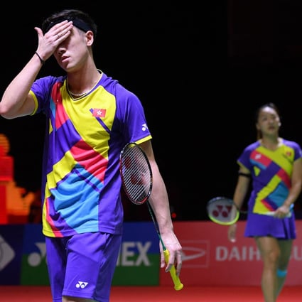 Tang Chun-man and Tse Ying-suet at last year’s Indonesia Masters. Photo: AFP/Badminton Association of Indonesia 