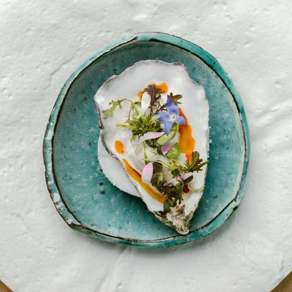 Gillardeau Oyster, tom kha, and aromatic oil at Plaa. Hong Kong’s new fine-dining Thai restaurant is the brainchild of award-winning chefs Ian Kittichai and Richie Lin. The two open up about how they met, and inspirations behind their unique take on local seafood. Photo: Plaa