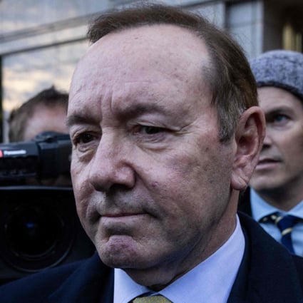 US actor Kevin Spacey leaves court in New York on Thursday. Photo: AFP