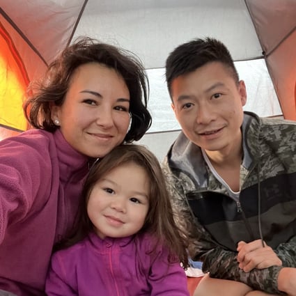 Coco Chan, her husband Dan Lun and daughter Harper. Chan says she has dealt with many big changes in her life, but having her daughter affected her the most. Photo: Coco Chan