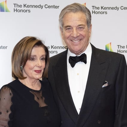 Speaker of the House Nancy Pelosi with her husband Paul Pelosi who was attacked in his home on Friday morning. Photo: AP