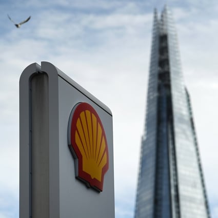 A Shell sign is seen at a petrol station in London on October 27. Calls for windfall taxes continue to grow as oil companies profit from high energy prices due to the war in Ukraine. Photo: EPA-EFE