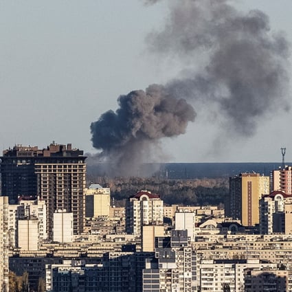 Smoke rises on the outskirts of the city during a Russian missile attack, as Russia’s invasion of Ukraine continues. Photo: Reuters