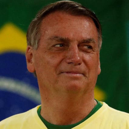 Brazil’s President Jair Bolsonaro votes in Rio de Janeiro on Sunday. Photo: Reuters