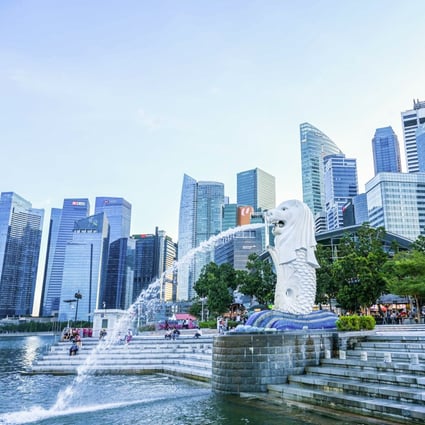 Merlion Park in Singapore. The city state’s efforts to build an international wealth hub are paying off as it enjoys a post-Covid resurgence. Photo: AFP