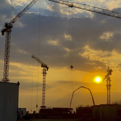 A construction site in suburban Shanghai. Sixteen developers have since August this year joined a pilot programme under which they can issue bonds or asset securitisation products that are guaranteed by China Bond Insurance. Photo: AFP