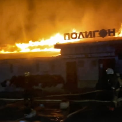 The scene of a fatal fire in Kostroma, Russia, on Saturday. Photo: via EPA-EFE