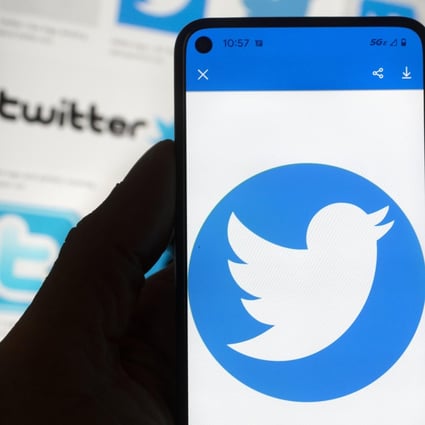 The Twitter logo is seen on a mobile phone in this arranged photo taken Oct. 14, 2022. Photo: AP