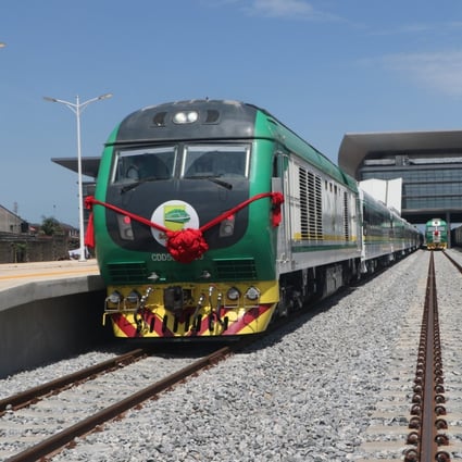 Trains are parked at the Mobolaji Johnson Railway Station of the Chinese-built Lagos-Ibadan railway in Lagos, Nigeria. While Chinese banks make up about a fifth of all lending to Africa, China’s lending to the continent has slowed during the pandemic. Photo: Xinhua