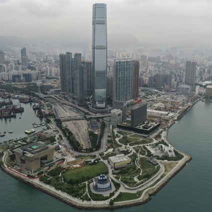 Aerial shot of West Kowloon Cultural District.   Photo: SCMP / Sam Tsang