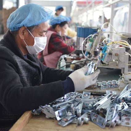 Industrial production, a gauge of activity in China’s manufacturing, mining and utilities sectors, rose by 5 per cent in October, year on year. Photo: AFP