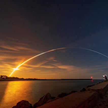The Artemis 1 mission to the moon as seen from Sebastian, Florida. Photo: Reuters