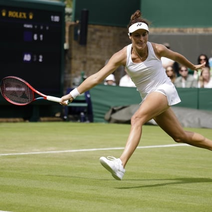 German tennis player Tatjana Maria in action during Wimbledon in June 2022. Photo: dpa