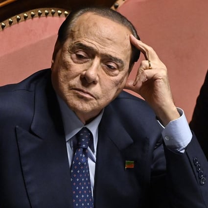 Former Italy prime minister Silvio Berlusconi at the Senate in Rome on October 26. Photo: EPA-EFE