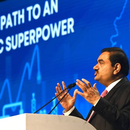 Indian billionaire businessman, Gautam Adani, speaks at the World Congress of Accountants in Mumbai. Photo: AFP