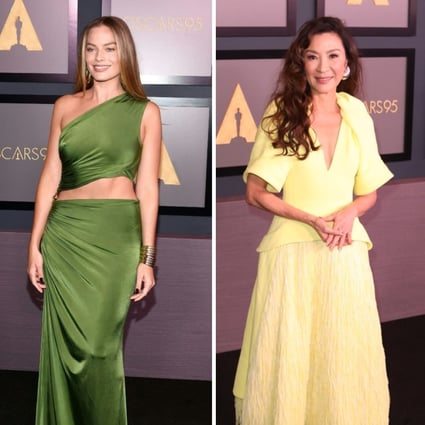 Aubrey Plaza, Margot Robbie, Michelle Yeoh and Jessica Chastain (left to right) looked stunning at the 2022 Governors Awards. Photos: EPA-EFE, AFP, AP