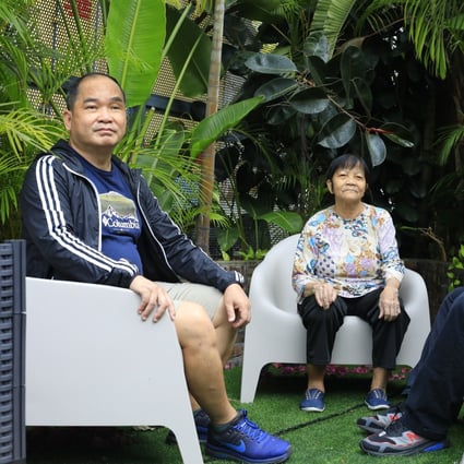 Ho Kai-shing (left) and pastor Stephen Chan (right) at Saint Barnabas Society and Home in Shek Tong Tsui. Photo: Xiaomei Chen