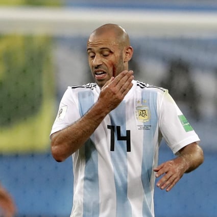 Argentina’s Javier Mascherano during the 2018 World Cup in Russia. Photo: AP