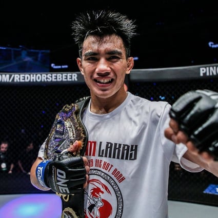 Joshua Pacio celebrates a victory in the ONE Circle. Photos: ONE Championship