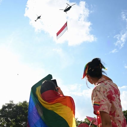 Attendees at the “Pink Dot” pride event in Singapore on June 18, 2022. Photo: AFP