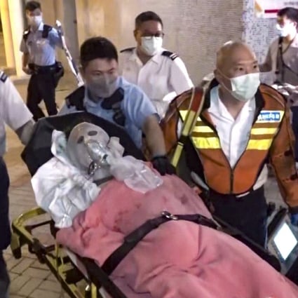 The suspect was arrested and taken to hospital. Photo: RTHK
