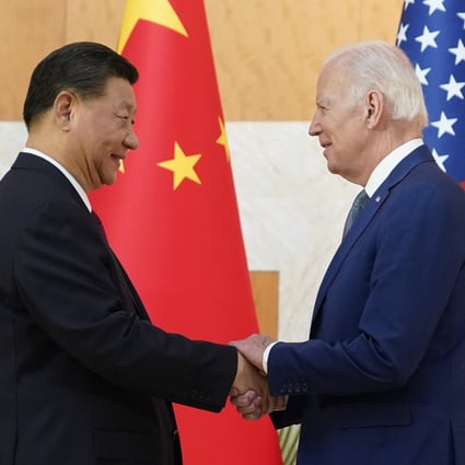 Chinese President Xi Jinping and US President Joe Biden shake hands before their meeting on the sidelines of the G20 summit meeting on November 14 in Nusa Dua, Bali, Indonesia. Photo: AP