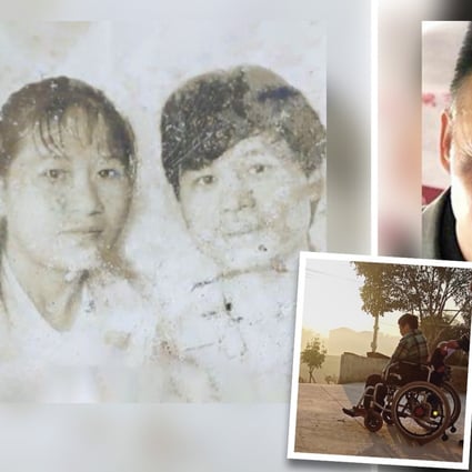 A Chinese husband has shown 34 years of dedication and love by caring round the clock for his wife who was left paralysed after being stabbed confronting a knife-wielding robber in the 1980s. Photo: SCMP Composite.  