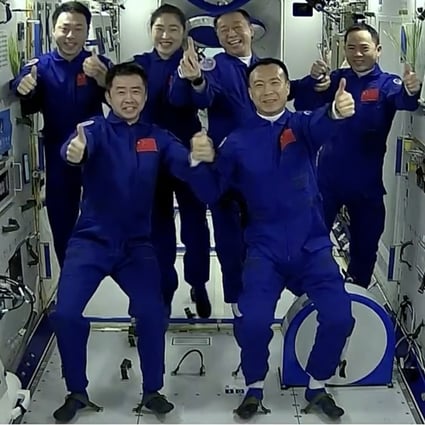 Tiangong will be put to the test as six astronauts stay on board the space station for several days. Photo: CCTV