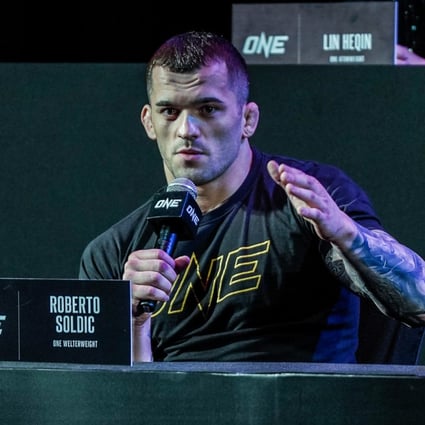 Roberto Soldic speaks at the ONE on Prime Video 5 press conference in Manila. Photos: ONE Championship