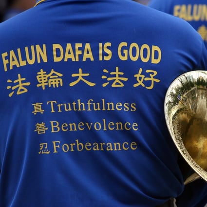 A vigilante has been given a suspended sentence for vandalising Falun Gong posters and advertising material. Photo: Jonathan Wong
