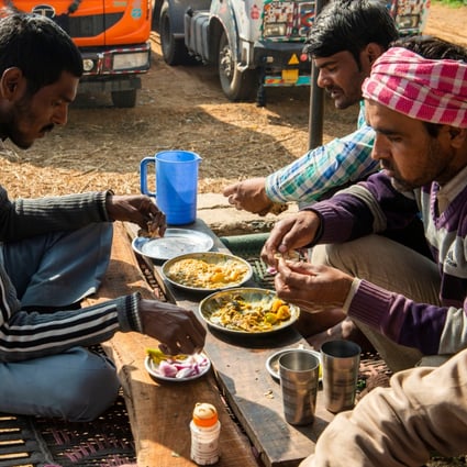 Truckers eat a meal at a typical dhaba roadside cafe in Rajasthan, India. The dhaba’s popularity has inspired restaurants in high-end hotels in New Delhi and Hong Kong. Photo: Shutterstock
