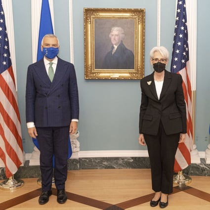 Stefano Sannino and Wendy Sherman in Washington in December 2021. Photo: US Department of State