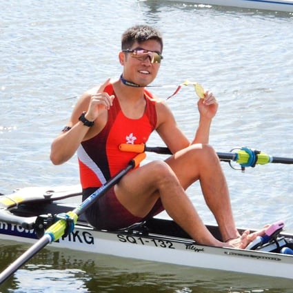 Chan Chi-fung won his first individual Asian gold medal in Thailand. Photo: Hong Kong Rowing Association