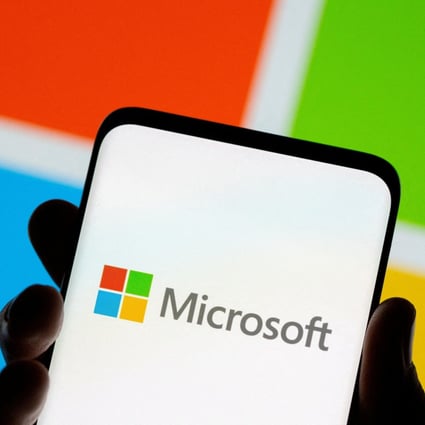 Microsoft’s logo is displayed on a smartphone. Photo: Reuters