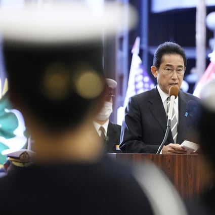 Japan’s Prime Minister Fumio Kishida on Monday set a new target for military spending over the next five years to 43 trillion yen (US$318 billion), or 1.5 times the current level. Photo: AP
