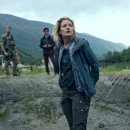 (From left) Mads Sjøgård Pettersen as Captain Kris, Kim Falck as Andreas, and Ine Marie Wilmann as Nora in a still from Troll, directed by Roar Uthaug. Photo: Netflix