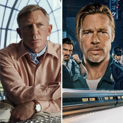 Daniel Craig in Glass Onion, Brad Pitt in Bullet Train and Hugh Jackman in Prisoners. Photos: Netflix, Sony Columbia Pictures