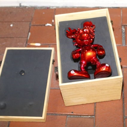One of the Mickey Mouse figures left behind by the thieves. Photo: Handout