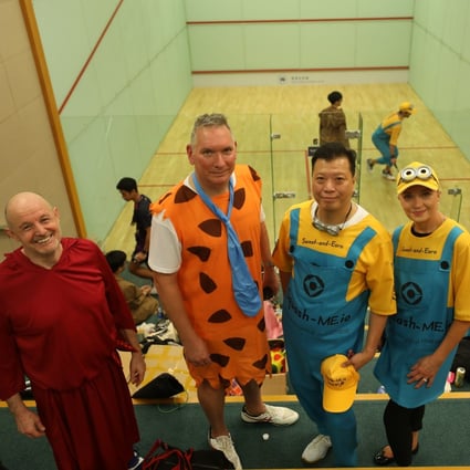 Squash players dressed up for a good cause. Photo: Xiaomei Chen