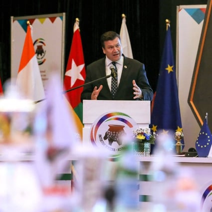 British Armed Forces Minister James Heappey during a summit in Accra in November 2022. Photo: AFP