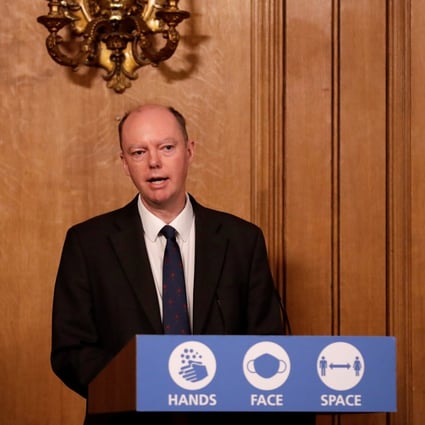 Chris Whitty, the Chief Medical Officer for England, during a Covid-19 press conference in December 2020. His annual report, released on Thursday, focuses on air pollution. Photo: via Reuters