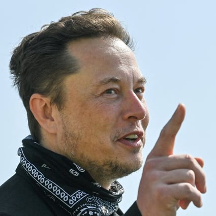 Tesla CEO Elon Musk gestures as he visits the construction site for the company’s Gigafactory in Gruenheide near Berlin, Germany in August 2021. Photo: Reuters