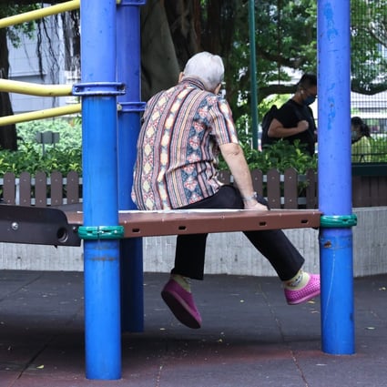 A senior citizen spends time in a park in Jordan on October 10. Loneliness is one effect of the pandemic that has been overlooked, to the detriment of vulnerable people around the world. Photo: K.Y. Cheng