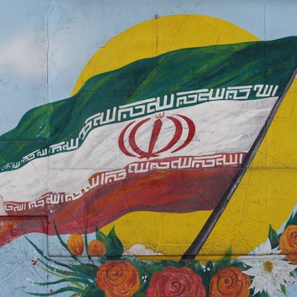 Graffiti showing the national flag in Iran, which has just hanged an anti-government protester. Photo: EPA-EFE
