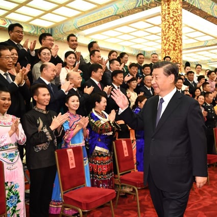 President Xi Jinping meets representatives of China’s 56 ethnic groups in Beijing in August last year. Photo: Xinhua