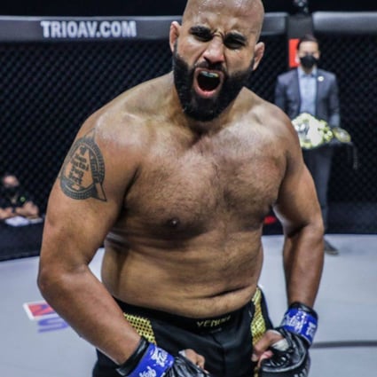 Arjan Bhullar celebrates a victory in the Circle. Photos: ONE Championship.