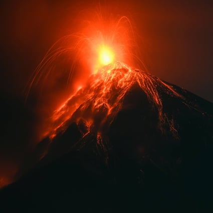 Fuego volcano, southwest of Guatemala City, erupts on Sunday. Photo: AFP