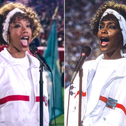Naomi Ackie is set to play the legendary superstar Whitney Houston in the family-approved biopic I Wanna Dance with Somebody, releasing globally on December 23. Photo: @OolaFanForever/Twitter